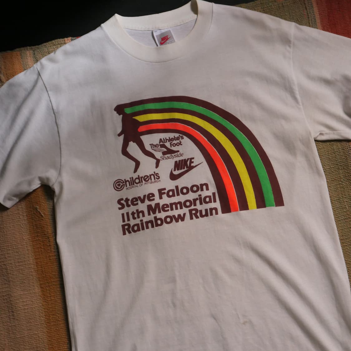 90s NIKE Rainbow Run T-shirt (95size) 상품이미지1
