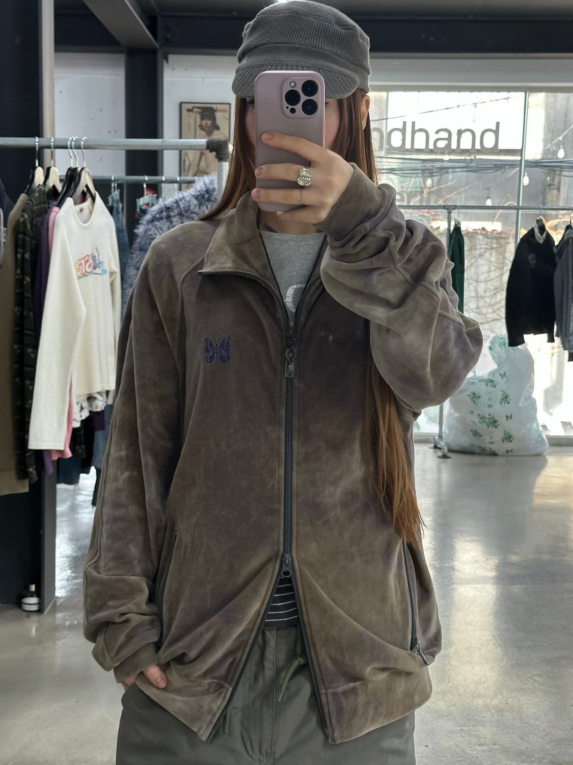 니들스 버터플라이 타이다이 벨루어 트랙져지자켓  상품이미지1