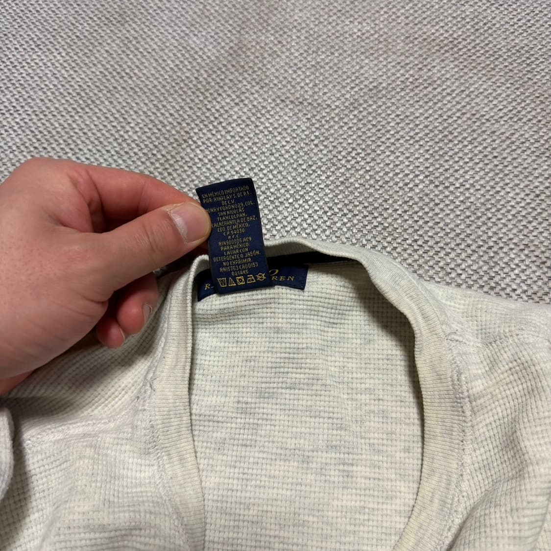 폴로 랄프로렌 와플 롱 슬리브 상품이미지3