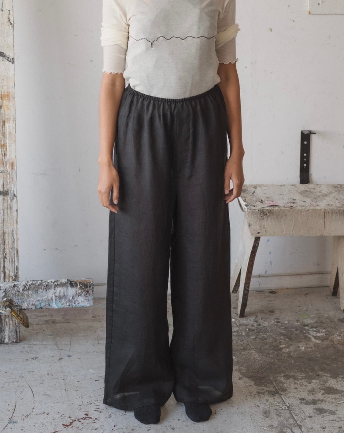 베이스레인지 stoa pants burgundy 상품이미지3