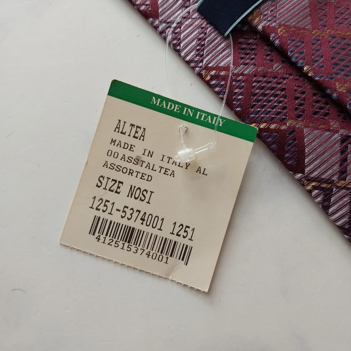 알테아 실크 버건디 기하 패턴 넥타이 9.2cm 새제품 K1840
 상품이미지9