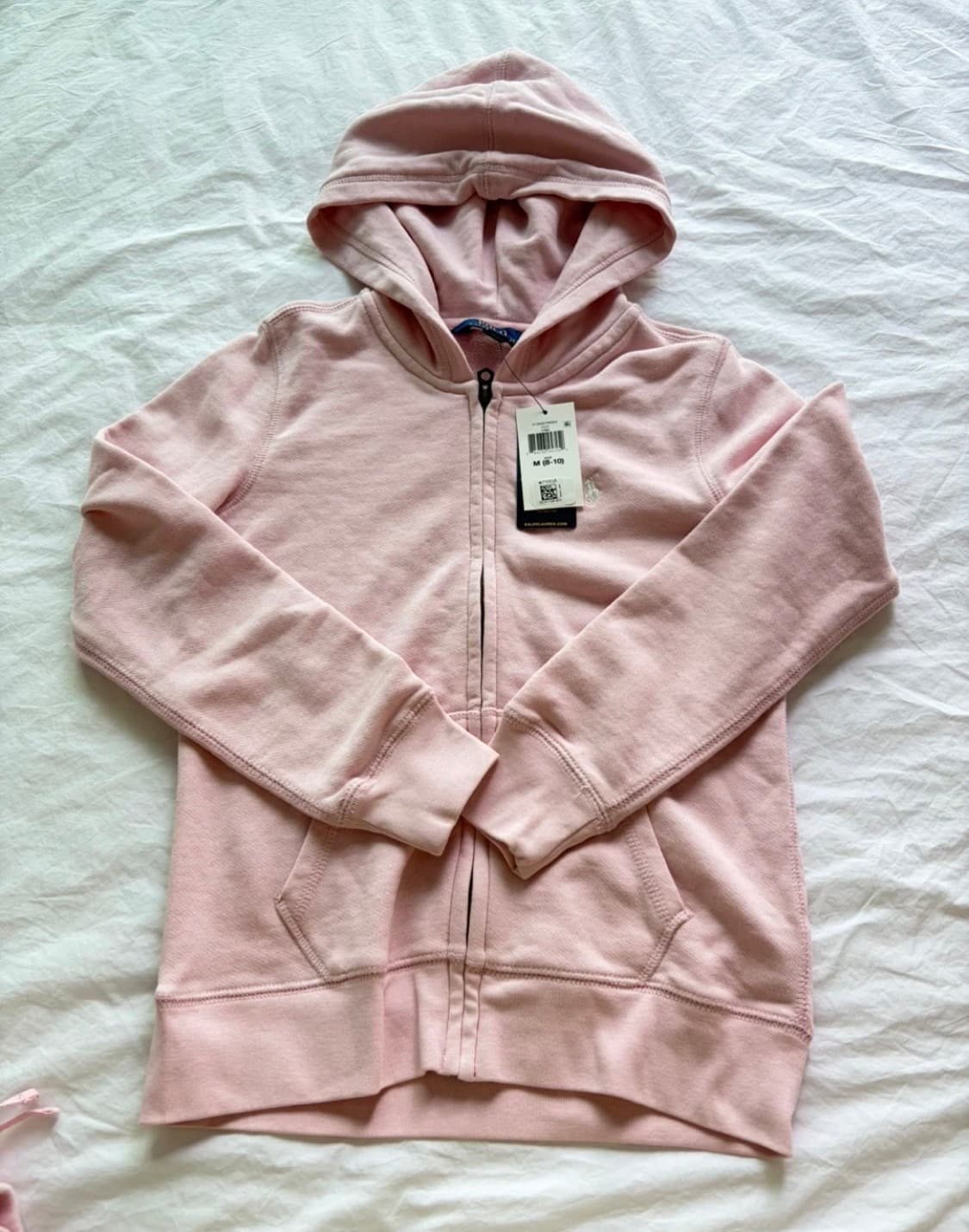 폴로 걸즈 핑크 후드집업 상품이미지1