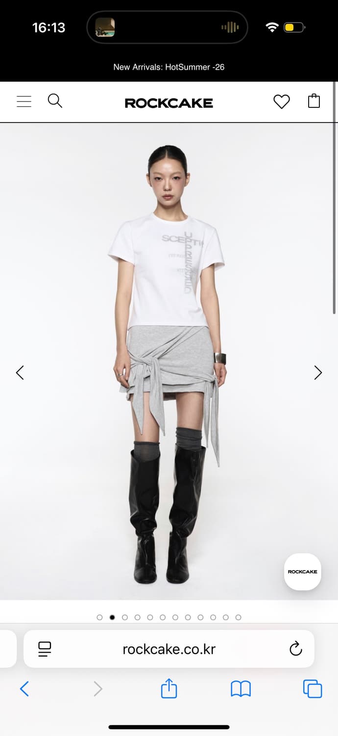 구해요) 락케이크 wrap skirt-gray 상품이미지1