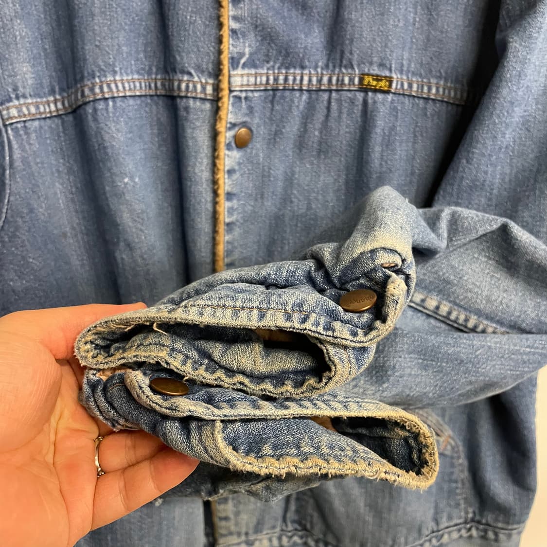 90s 랭글러 쉐르파 데님 웨스턴자켓 상품이미지6