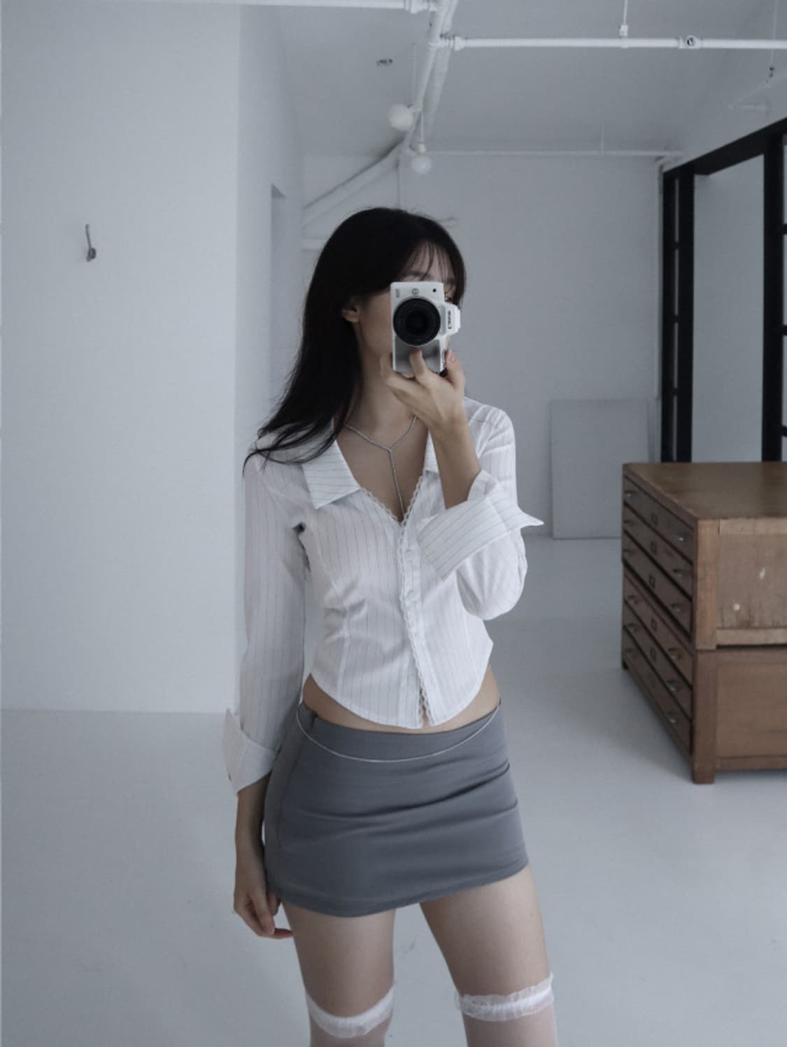 [CLaddA] lace princess shirt, white 상품이미지3