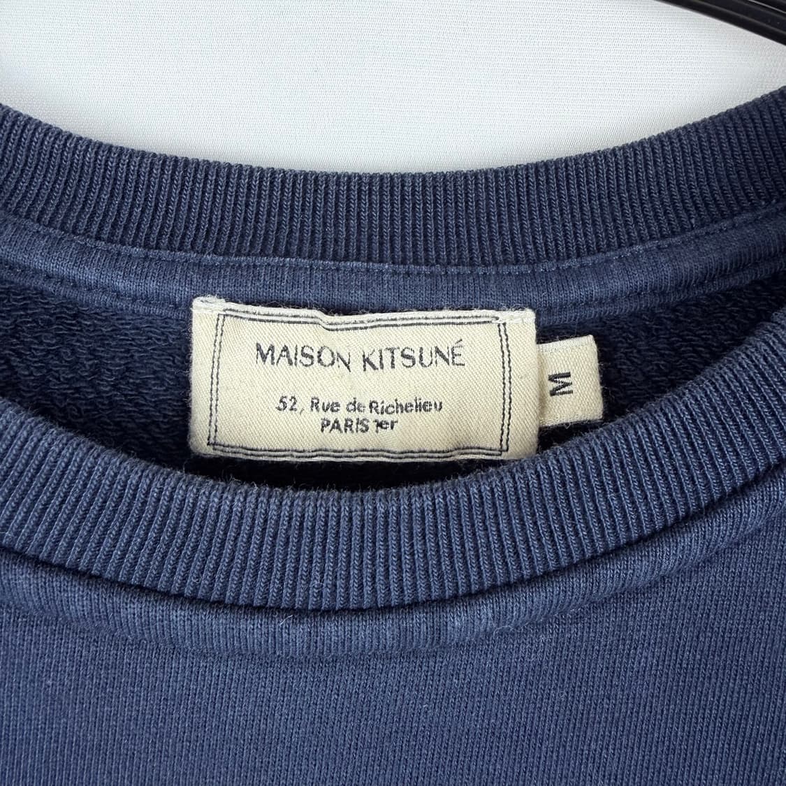 (M) 메종 키츠네 폭스 헤드 패치 어드저스티드 스웨트셔츠 네이비 상품이미지4