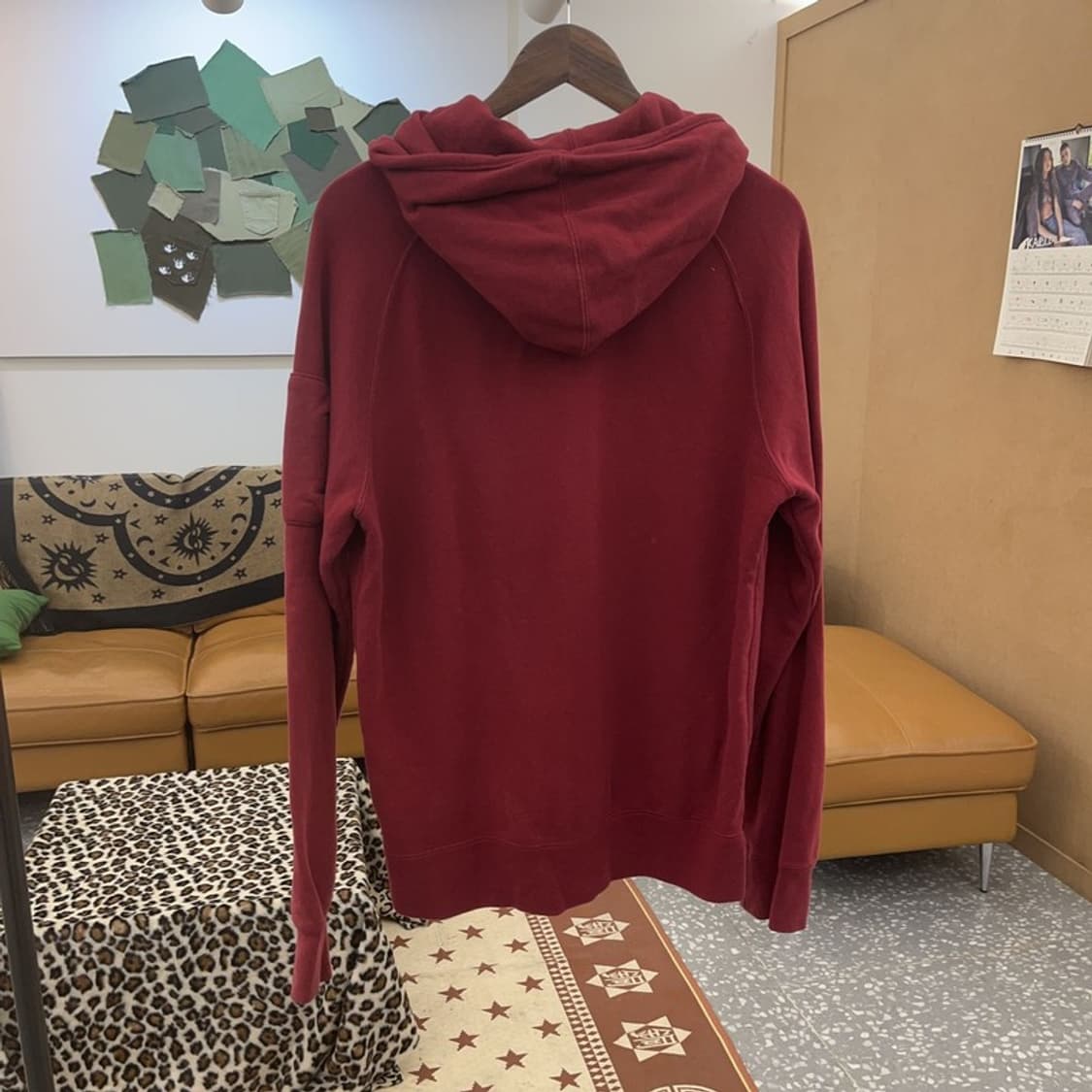 나이키 올드스쿨 레트로 버건디 와인 후드집업 L C09449 상품이미지4