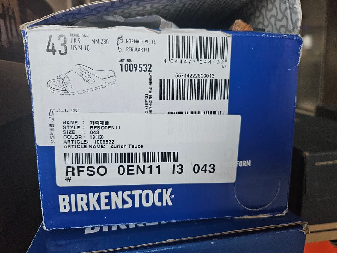 버켄스탁 블랙 스웨이드 샌들 280 상품이미지4