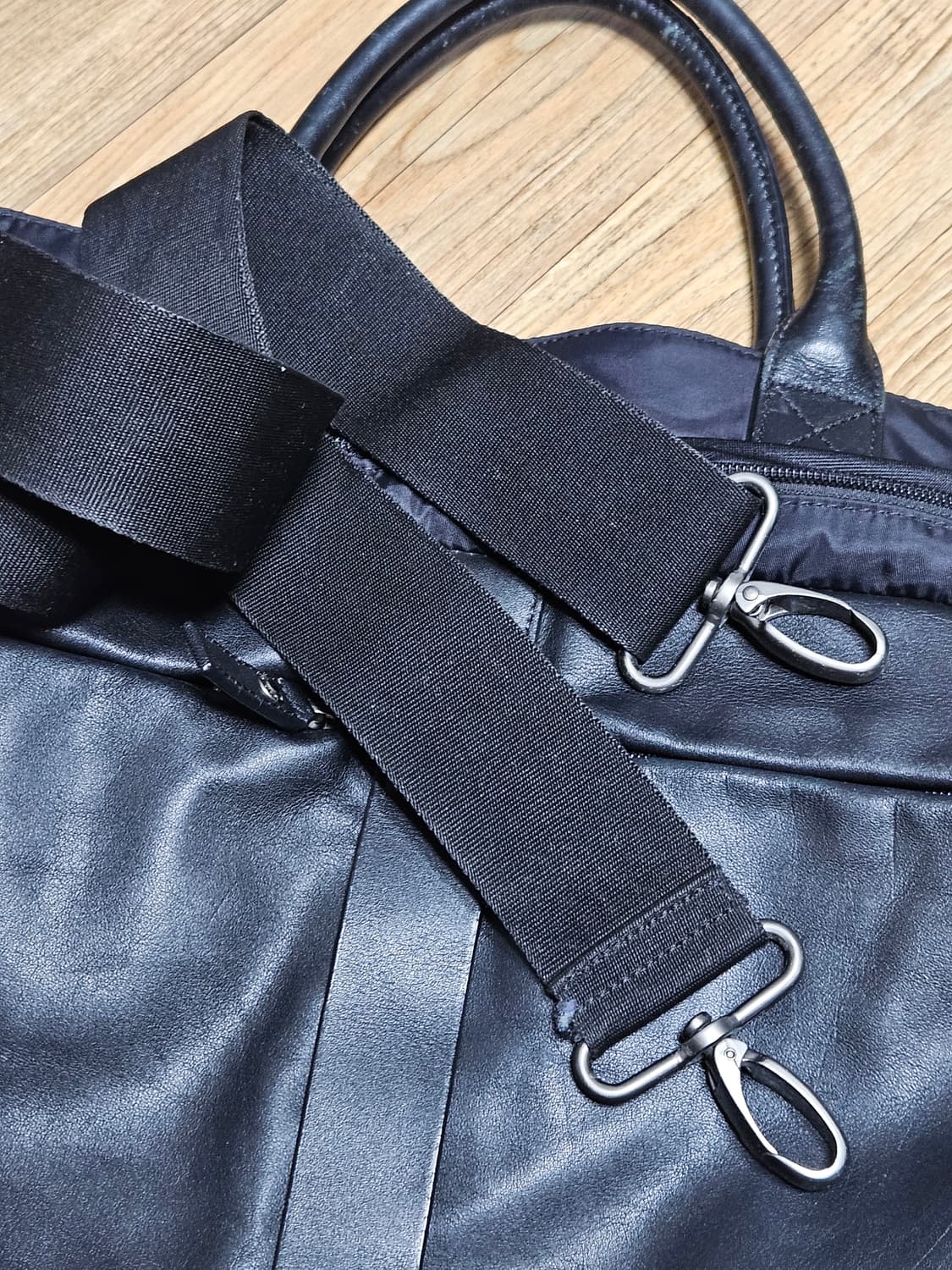 캘빈클라인 빈티지 레더 투웨이 백. 토트백 상품이미지5