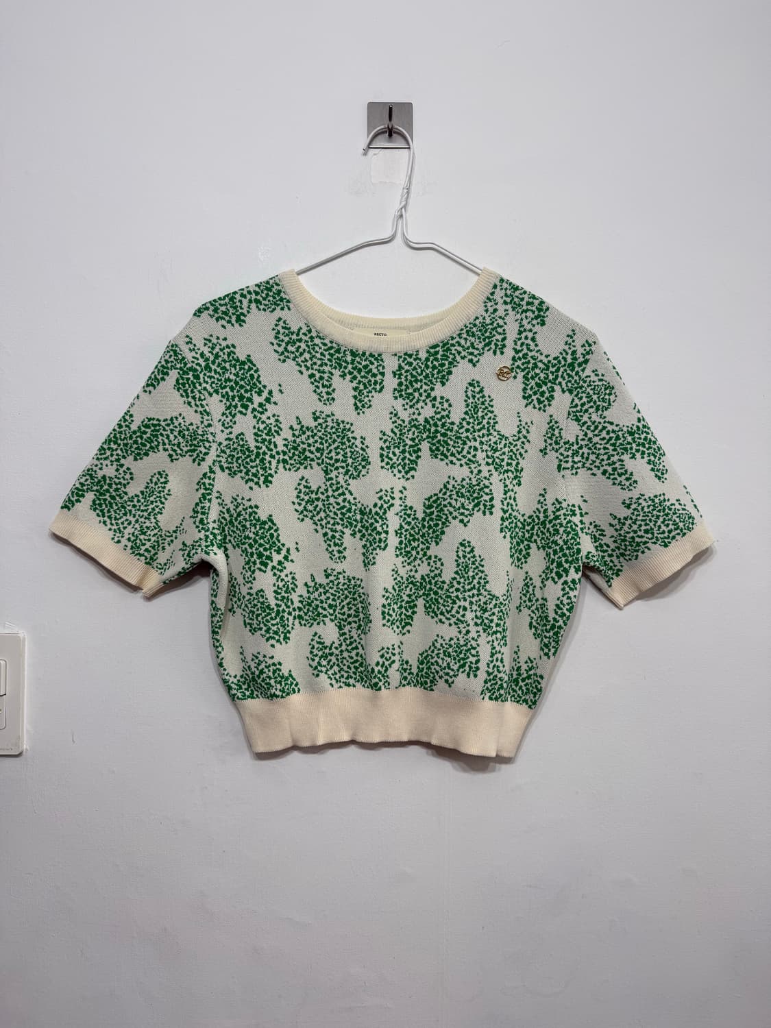 렉토 RECTO 선라이즈 자카드 니트 반팔 S 상품이미지2