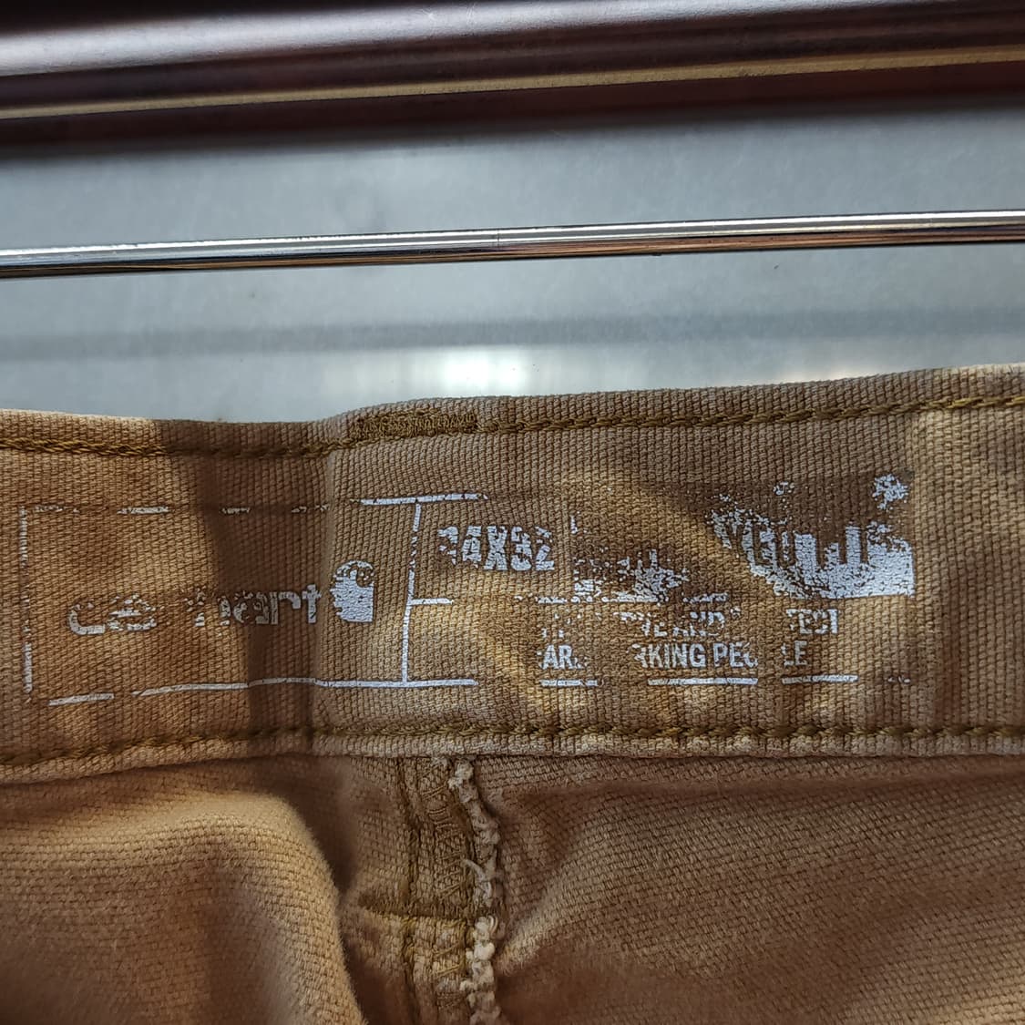 칼하트 워크팬츠 더블니 브라운 유틸리티 팬츠 페인팅 34x32 상품이미지7