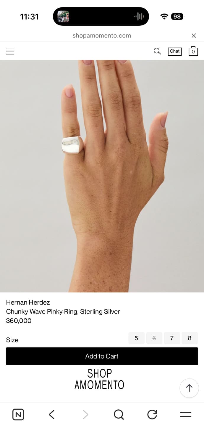 HERNAN HERDEZ 헤르난 헤르데즈 청키 실버링 샵아모 상품이미지1