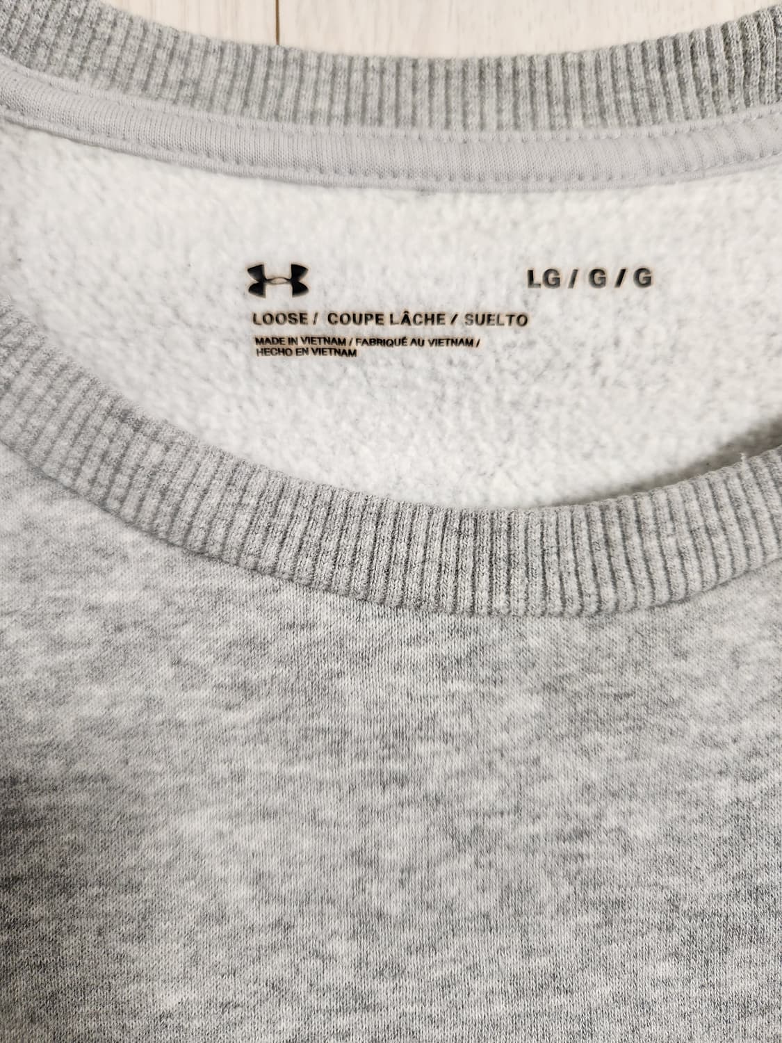 언더아머 UA 라이벌 플리스 기모 긴팔티 그레이 남여공용 맨투맨 티셔츠  상품이미지3