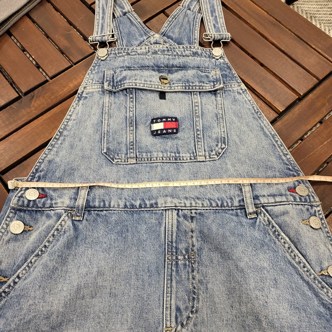 타미진스 데님 멜빵 치마 (M) 상품이미지7