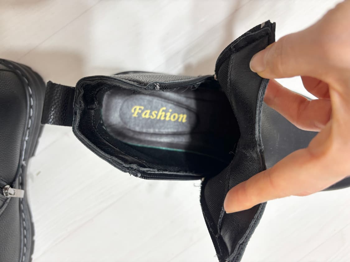 새제품ㅡ 옆지퍼 발목길이 신발+ 털깔창 상품이미지7