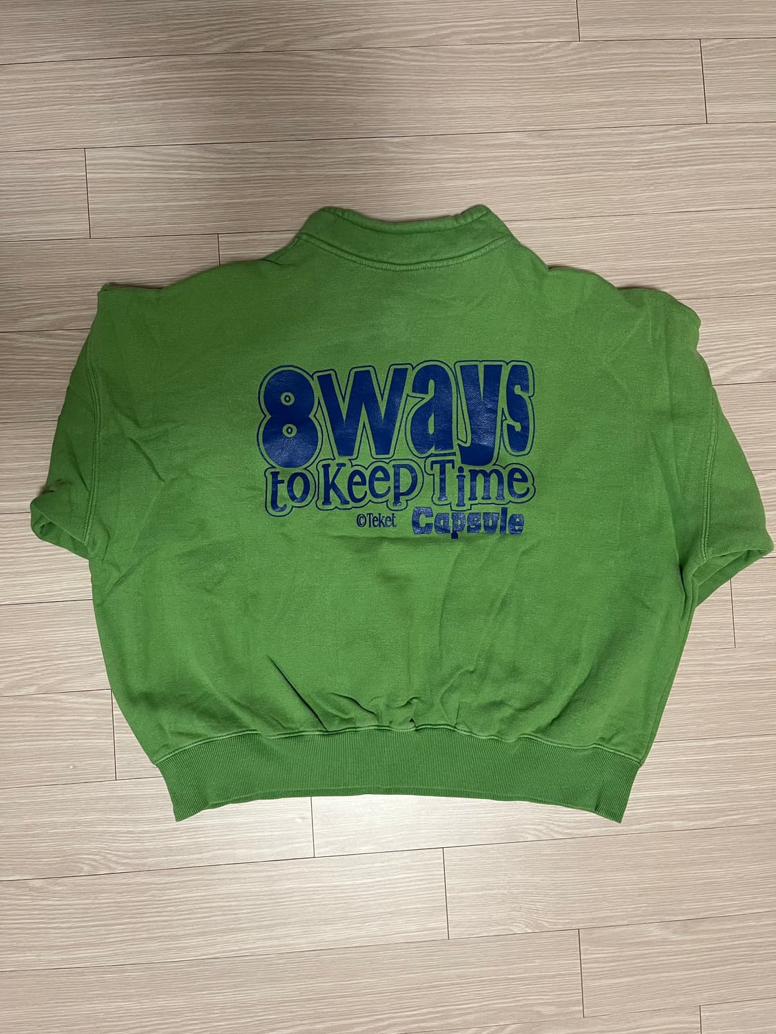 테켓 하프집업 맨투맨 그린 상품이미지9