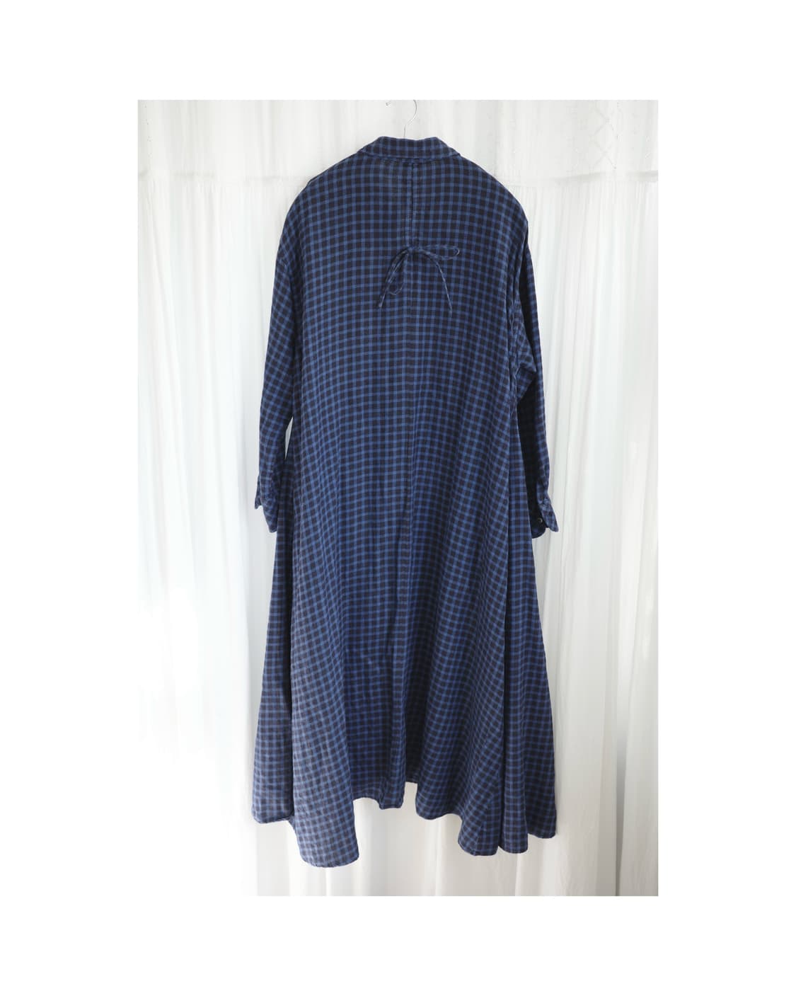 Blue chcek long one-piece 상품이미지4