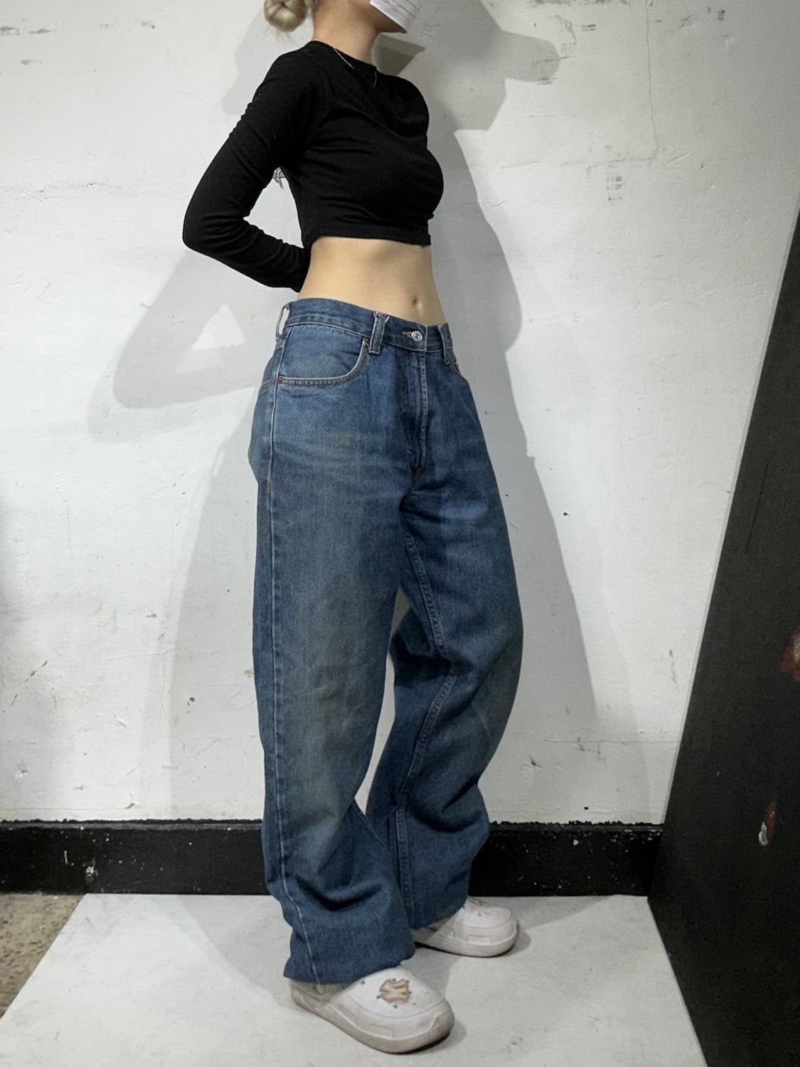 리바이스 505 중청 와이드 데님 팬츠 34 상품이미지1