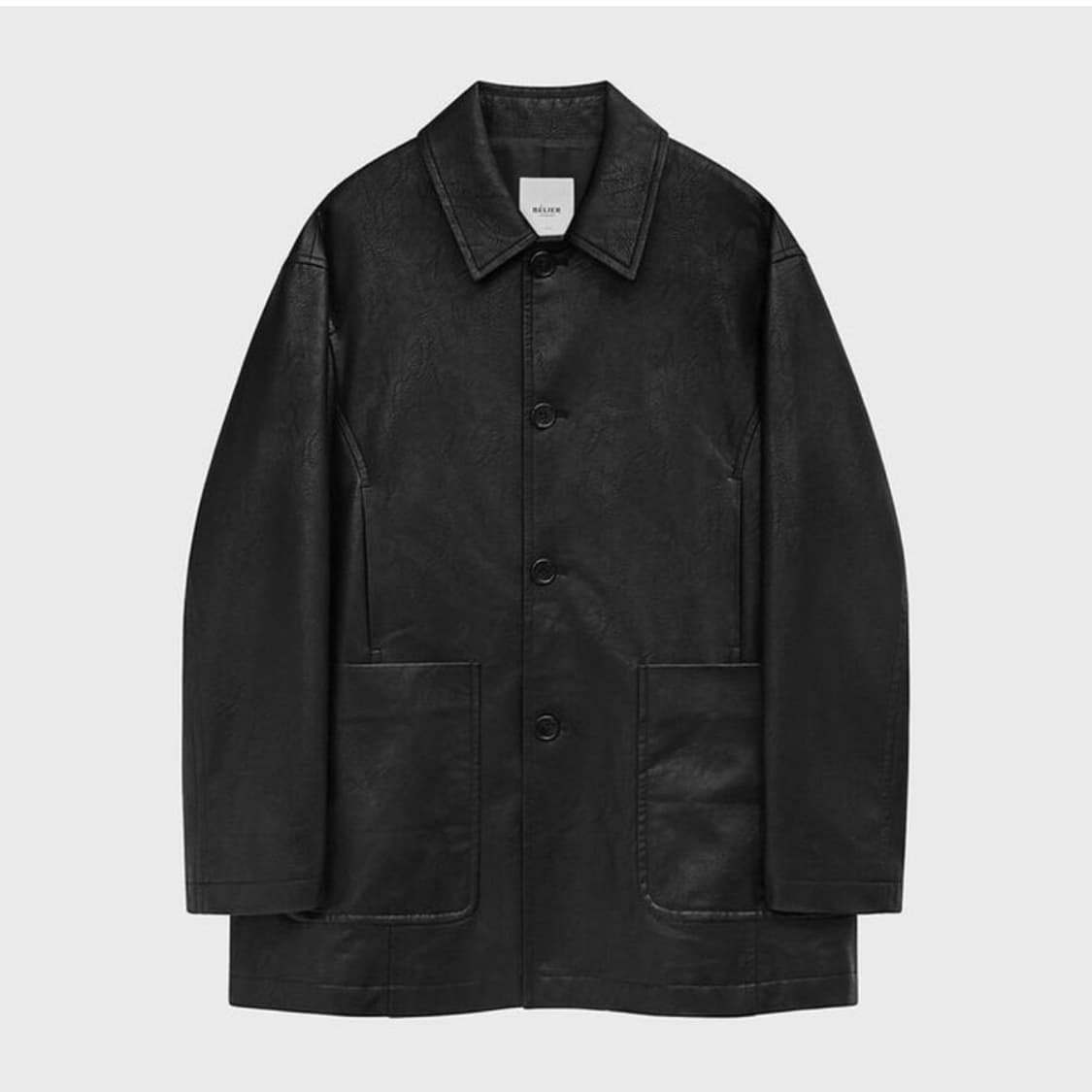 벨리에 에코 레더 카코트 블랙 S 상품이미지1