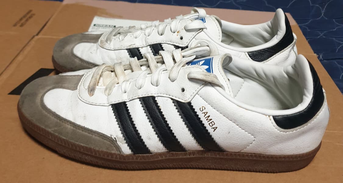 아디다스 삼바 비건 화이트 블랙 스니커즈 (240) 상품이미지4