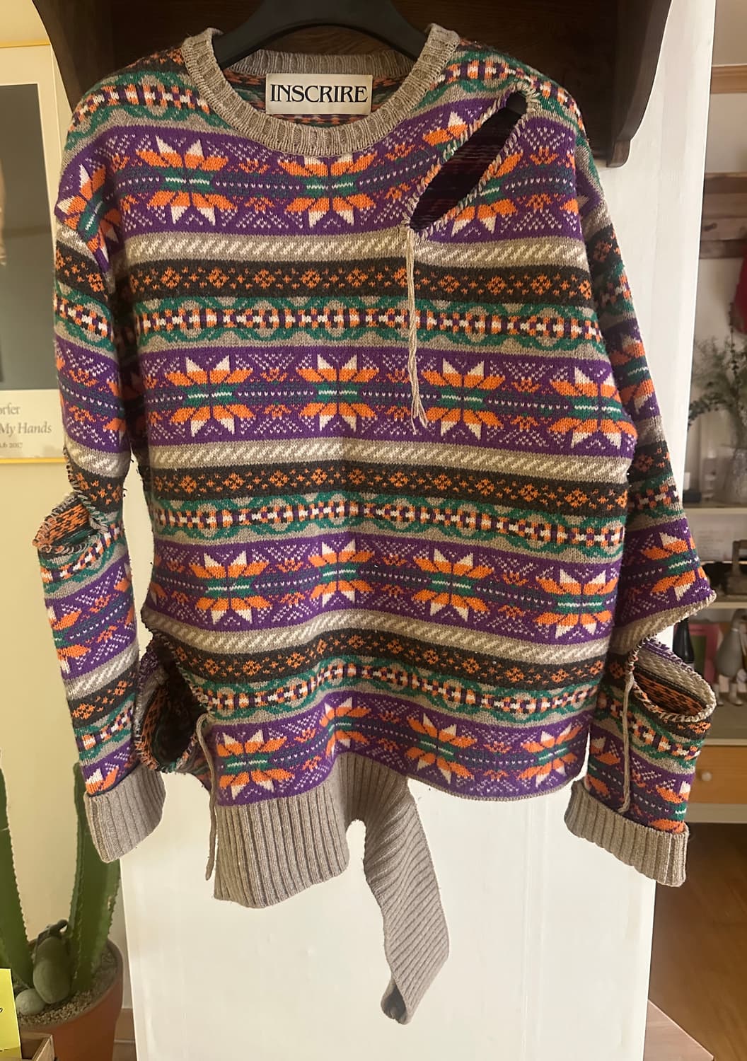 INSCRIRE 인스크리어 패턴 울 스웨터 (F) 상품이미지1