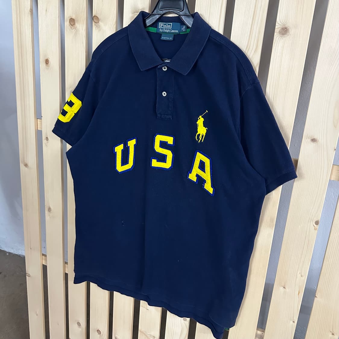 (XL) 폴로 랄프로렌 네이비 USA 빅포니 반팔 카라티 상품이미지2