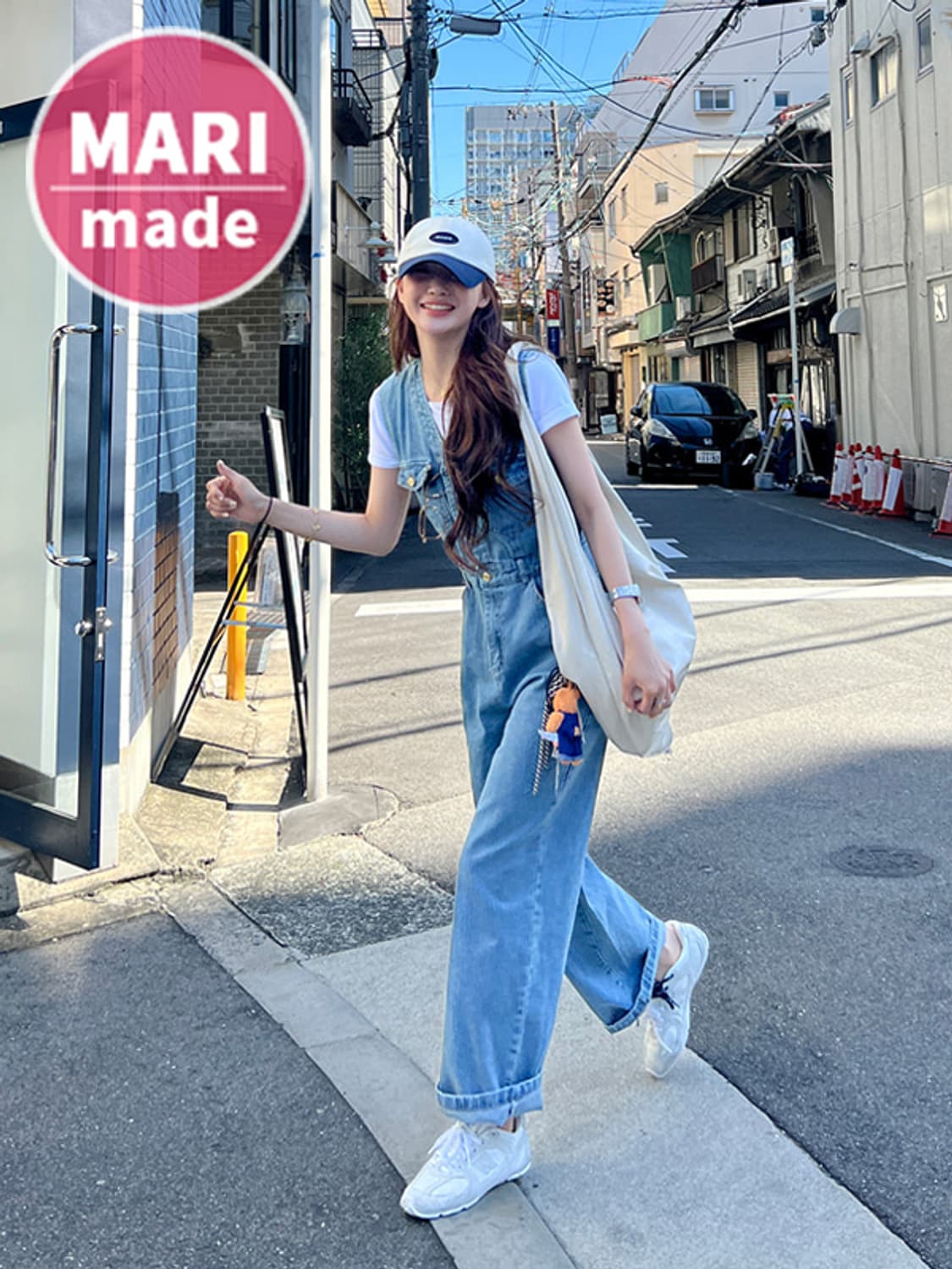 Marie 마리마켓 연청 점프수트 데님 청 바지 상품이미지1