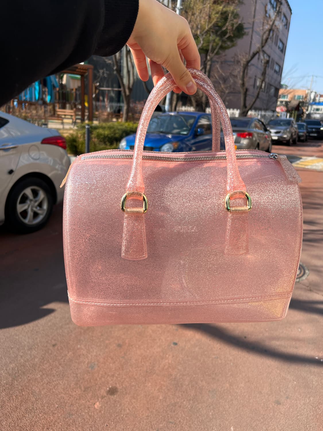 Furla 핑크 글리터 캔디백 🩰 상품이미지4