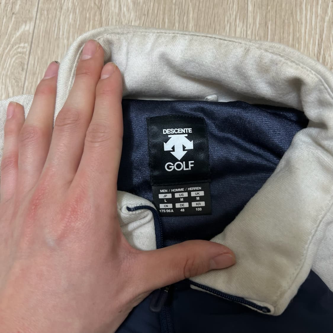 데상트 골프 남성 방풍 니트 바람막이 자켓 L/100 상품이미지5