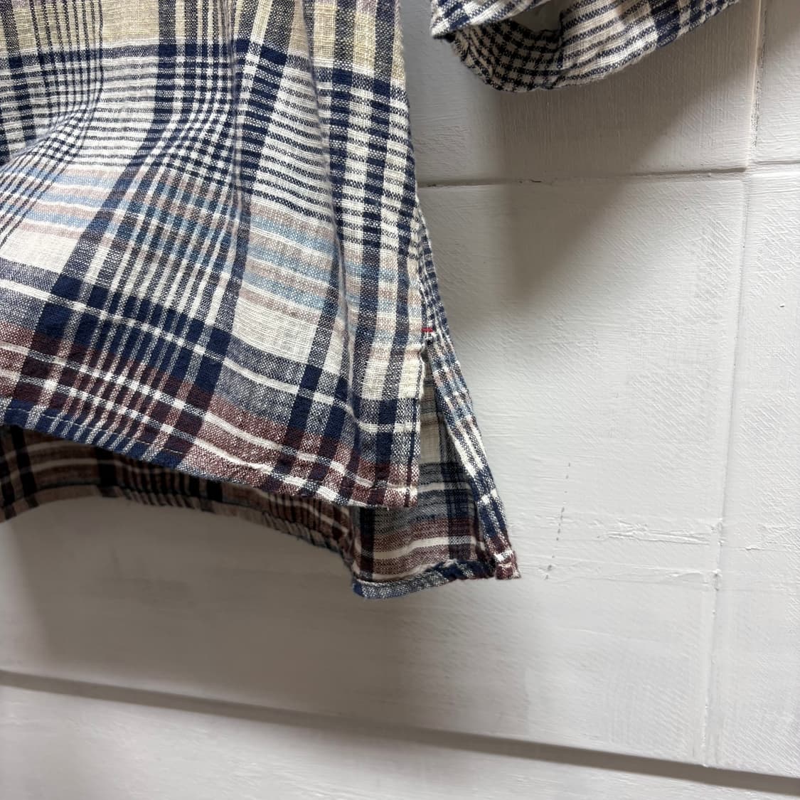 체크 퍼프 모리걸 러블리 반팔 블라우스 JPN 상품이미지4