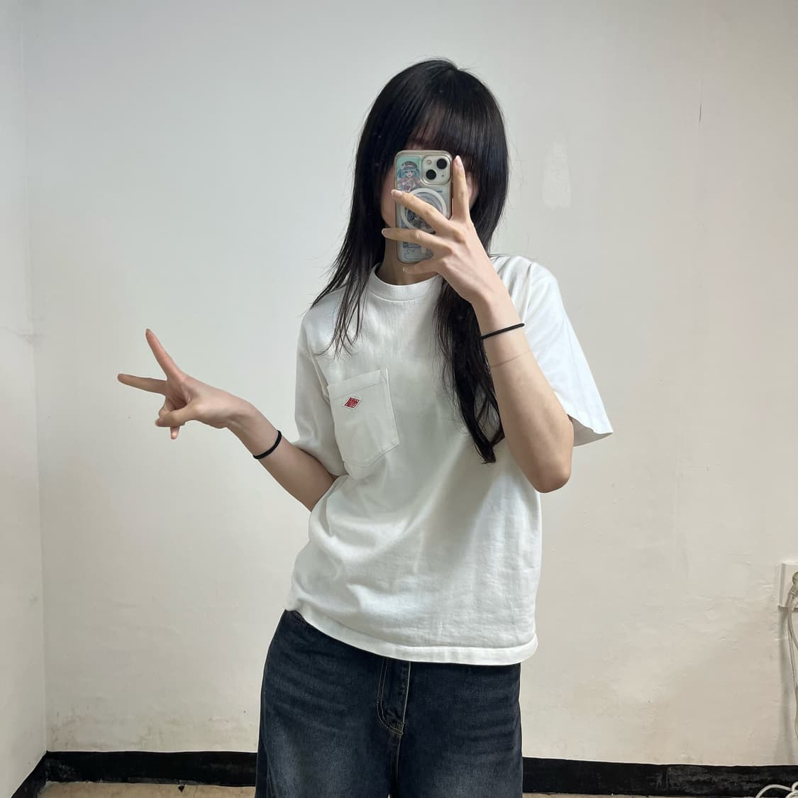 Danton pocket white t-shirt 상품이미지2