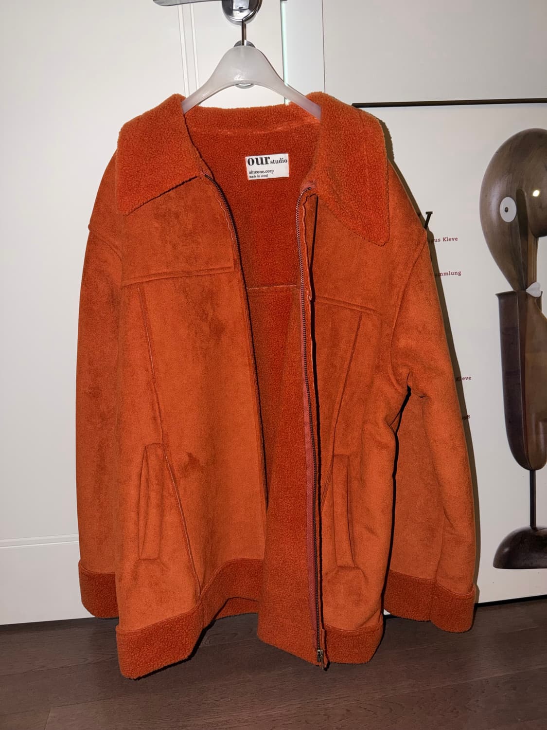 오렌지 무스탕 코트 상품이미지3