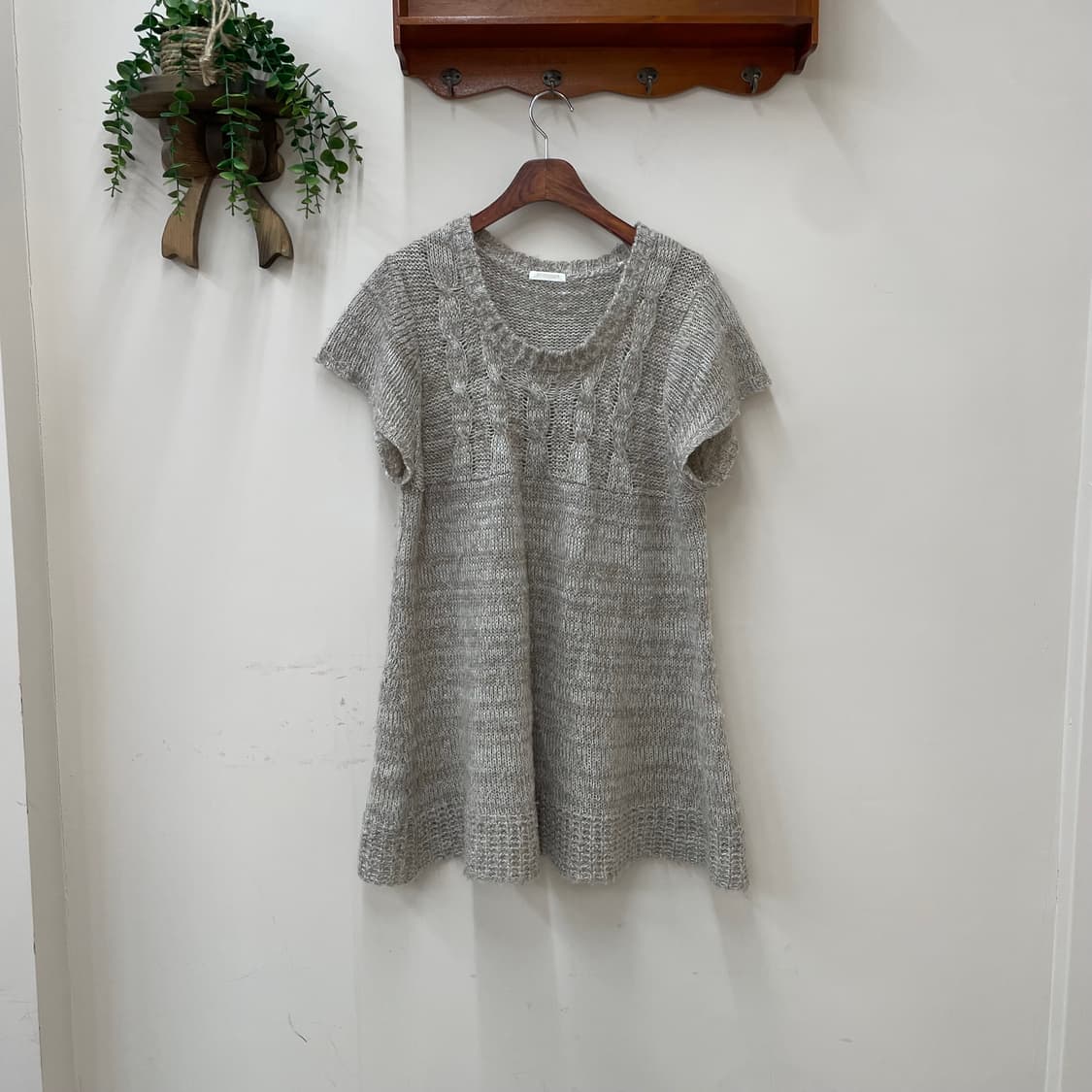 모리 니트 반팔 원피스 상품이미지1