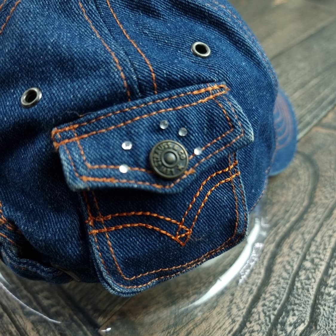 [리바이스] Y2K 빈티지 큐빅 로고 포켓 데님 볼캡 M19586 상품이미지6