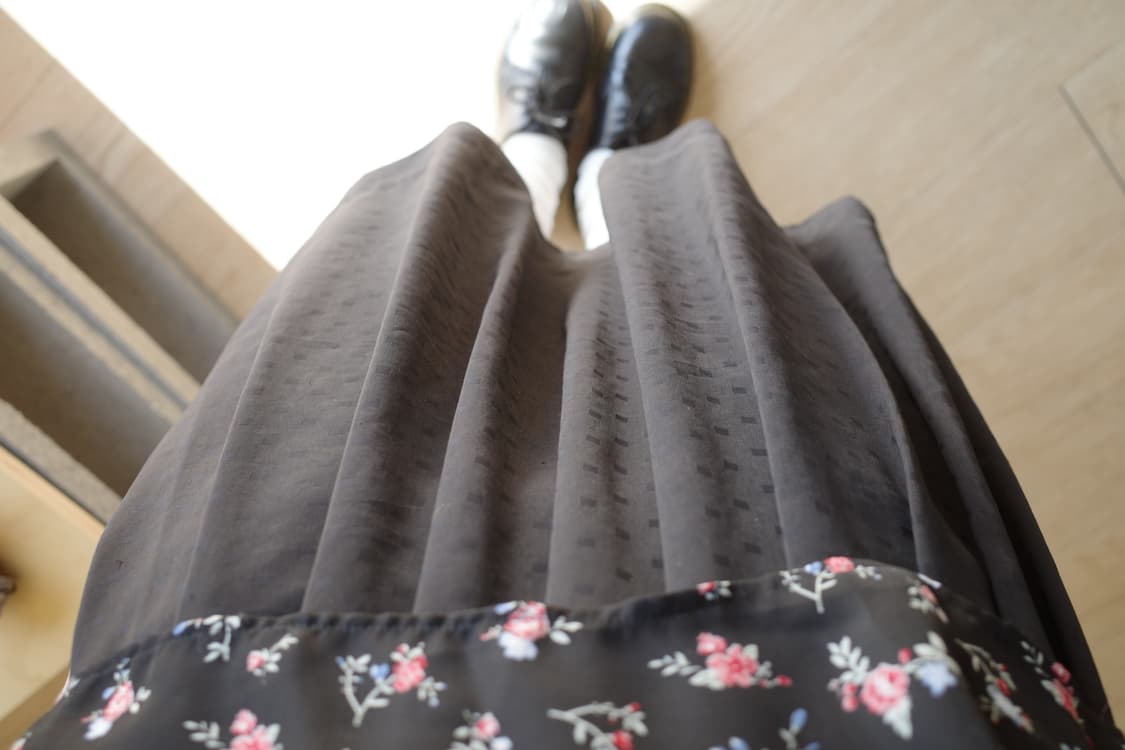 도트 블랙 스커트 상품이미지3