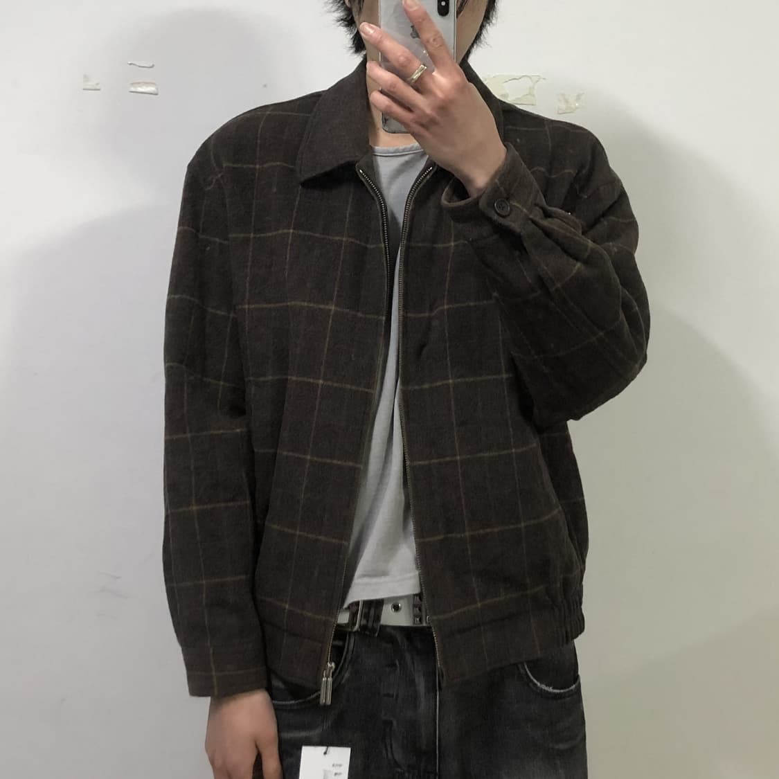 런던포그 체크 울 자켓  상품이미지3