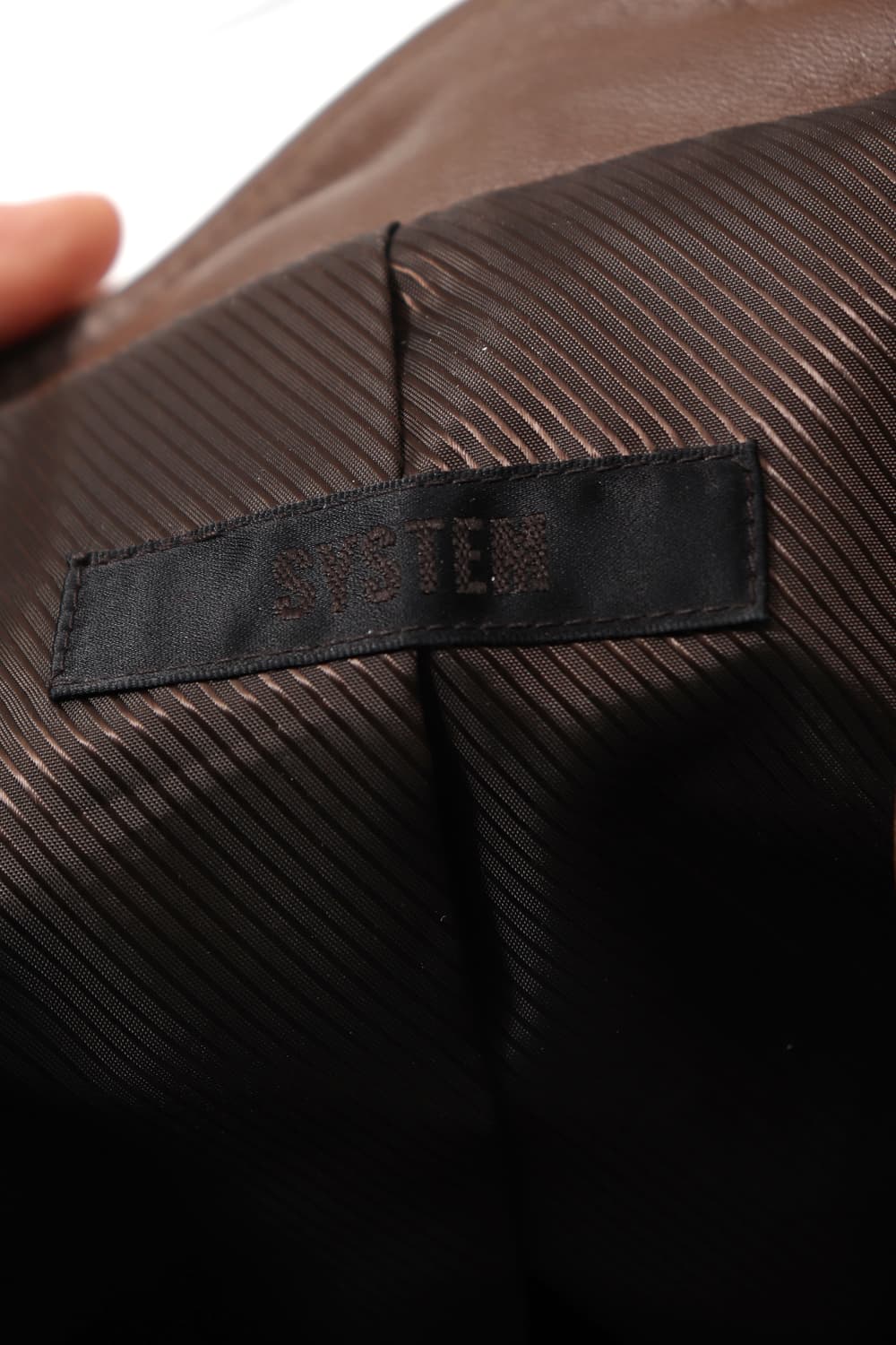 SYSTEM 모카무스 더블 라이더 쉽스킨 가죽 재킷 women S 상품이미지6