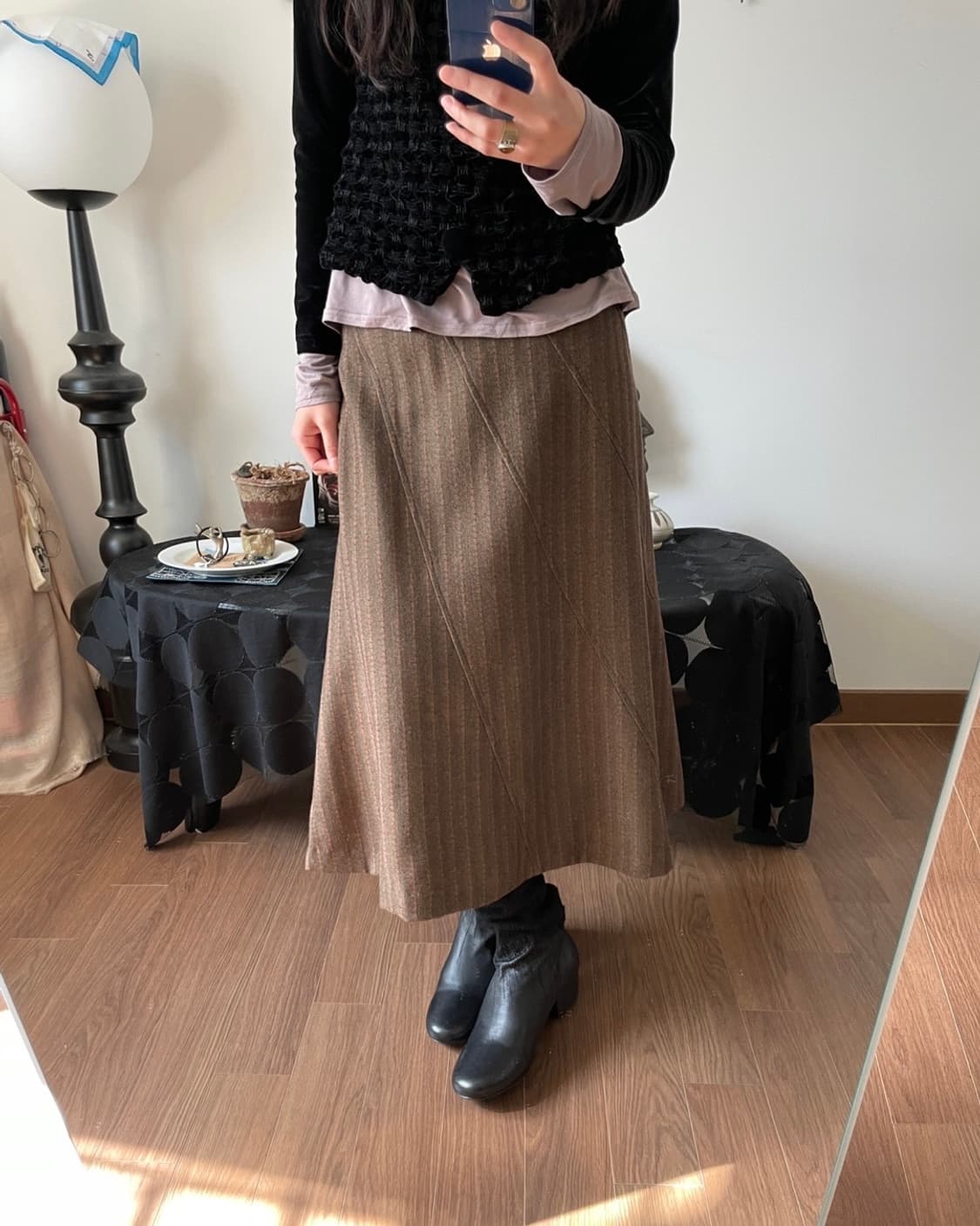 wool stitch skirt 상품이미지4