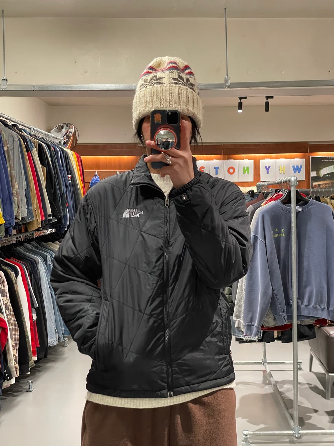 노스페이스 누빔 경량패딩 점퍼 상품이미지1