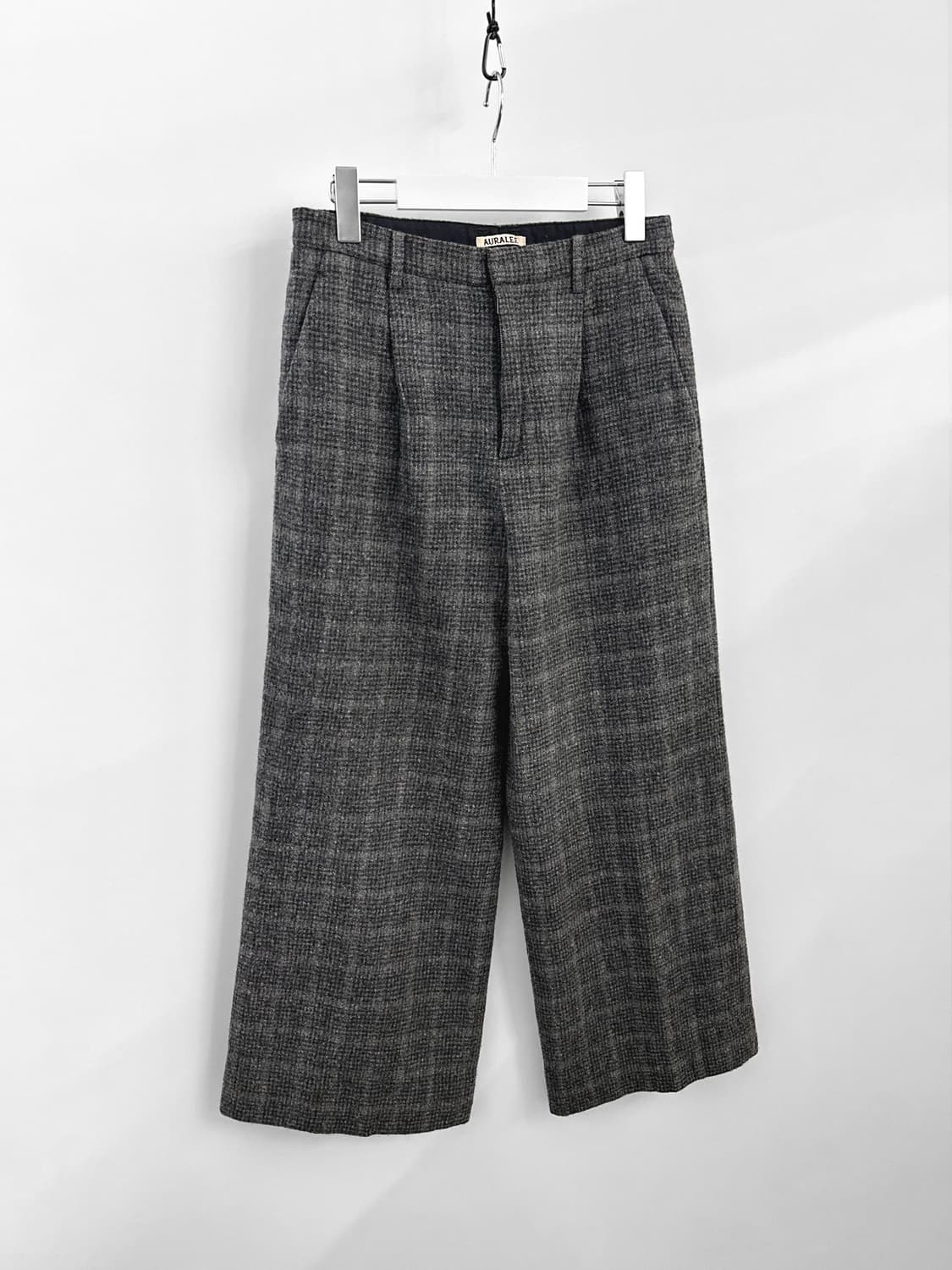 17AW 오라리 글렌 체크 와이드 슬랙스 상품이미지4