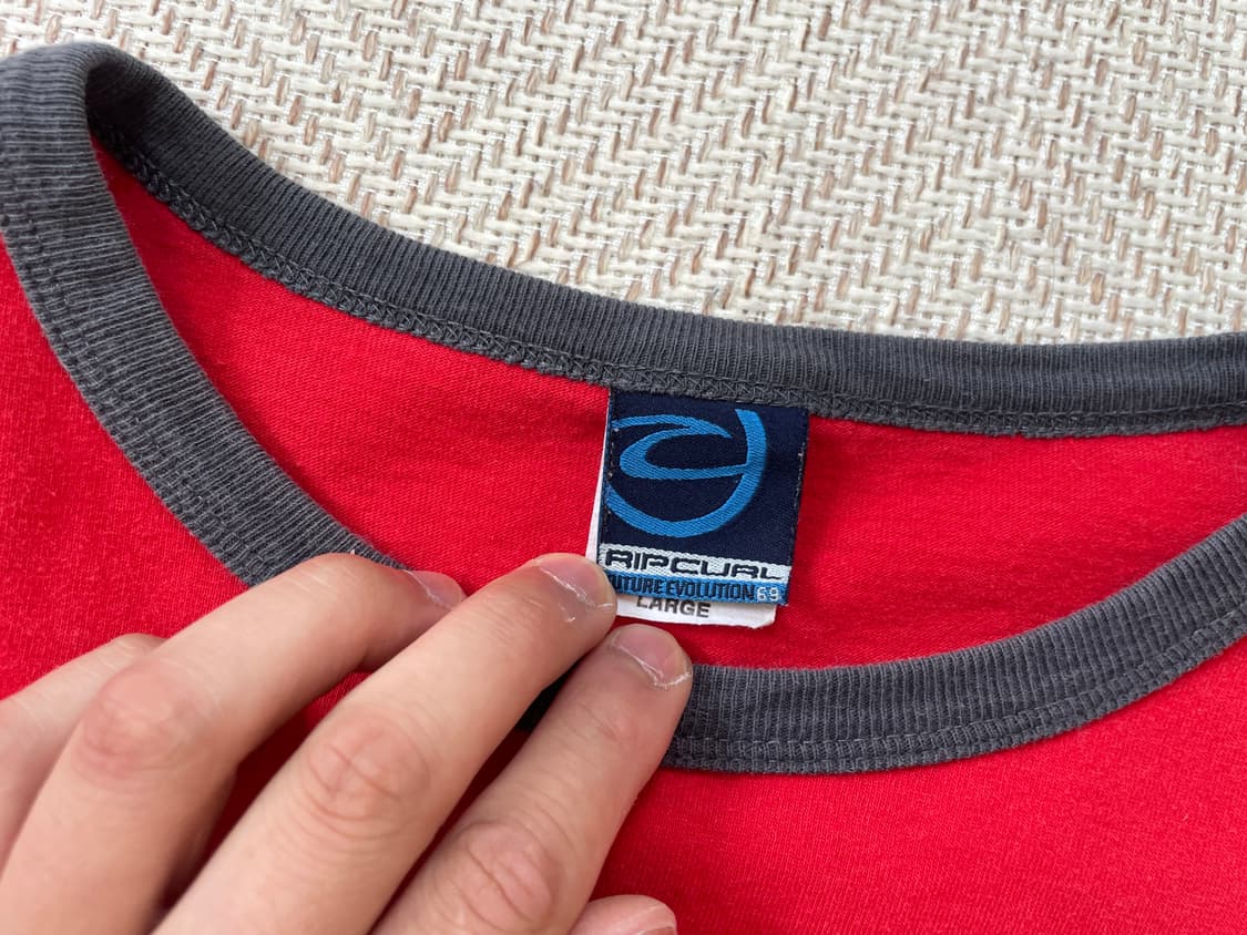 빈티지 RIP CURL Ride On 링거 반팔티셔츠  상품이미지5