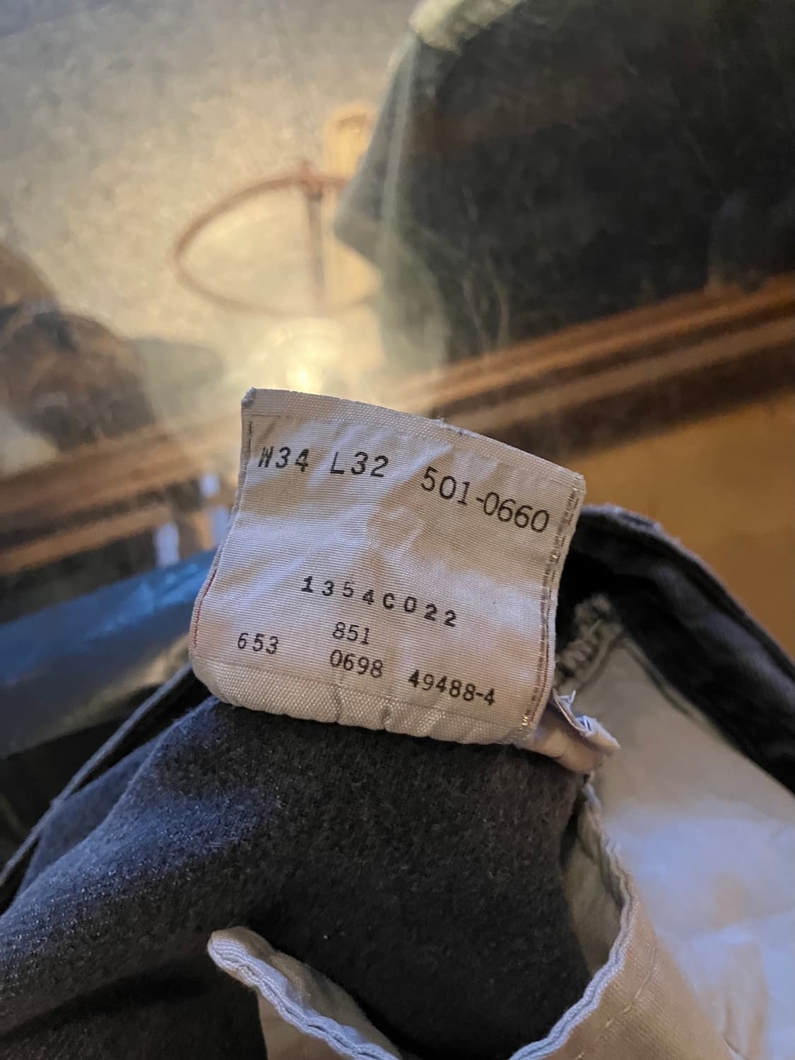 90s USA 빈티지 리바이스 501 0660 블랙진 흑청 데님 팬츠 상품이미지10