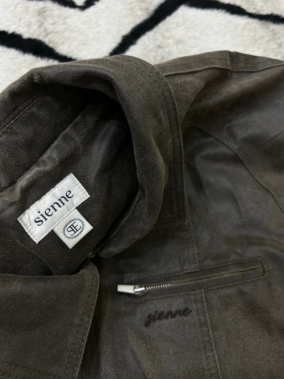[S]시엔느 존 레더라이크 자켓/빈티지브라운 상품이미지7