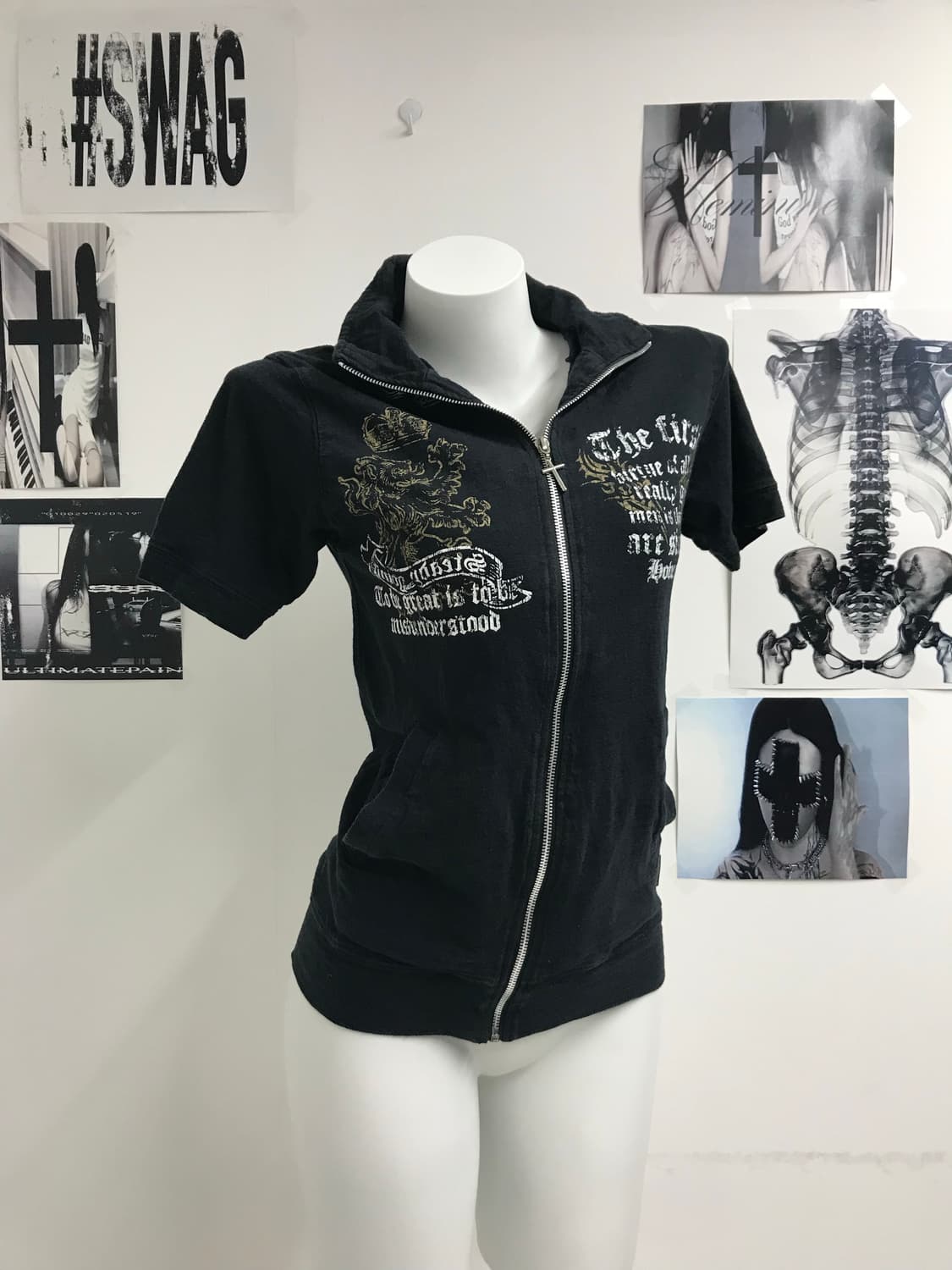 00s punk mood hoodie halfsleeve   상품이미지1