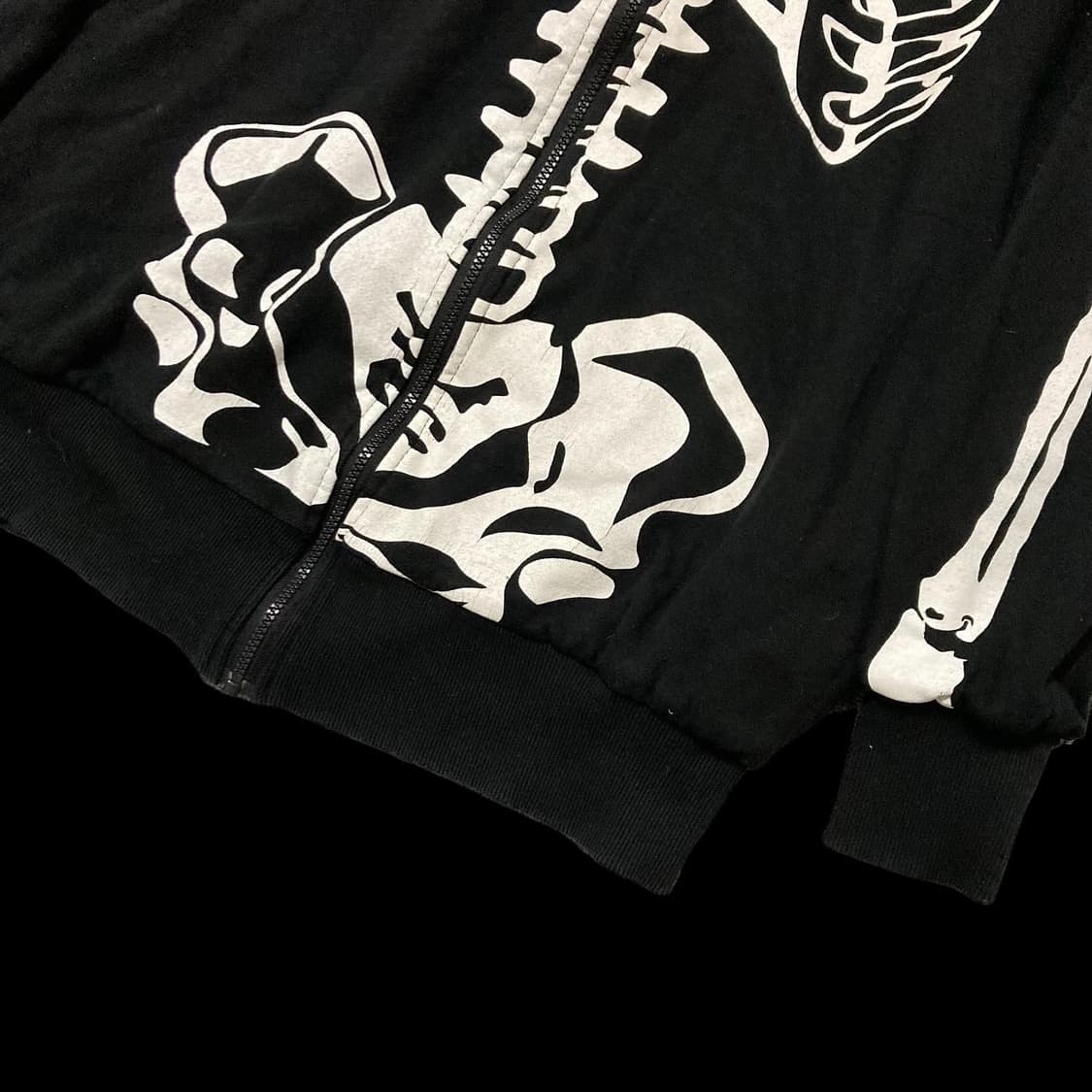 빈티지 스켈레톤 풀 프린팅 후드집업 상품이미지4