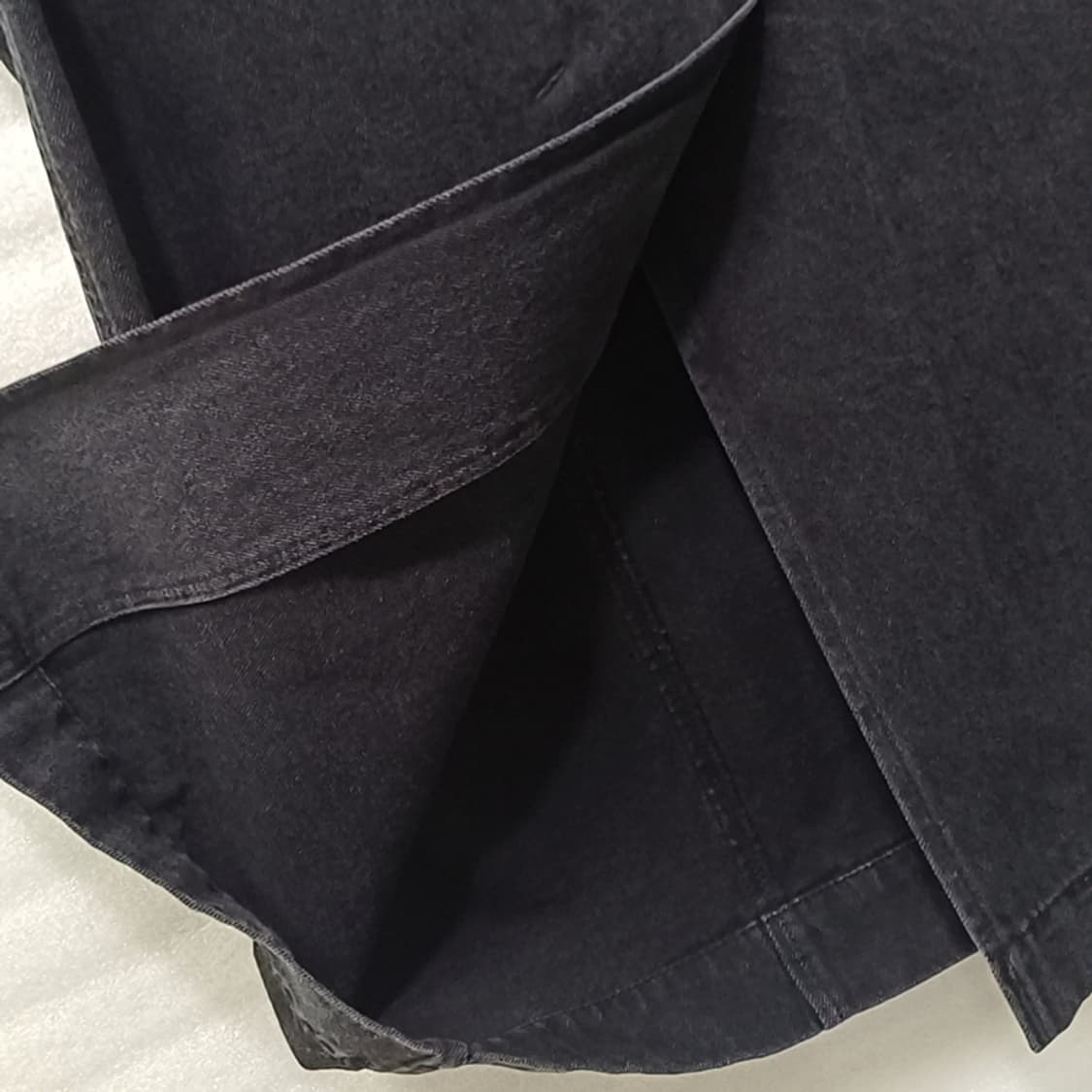 한섬 DKNY H라인 블랙 데님 밴딩 롱 스커트 L 깊은트임 사랑봉봉 상품이미지9