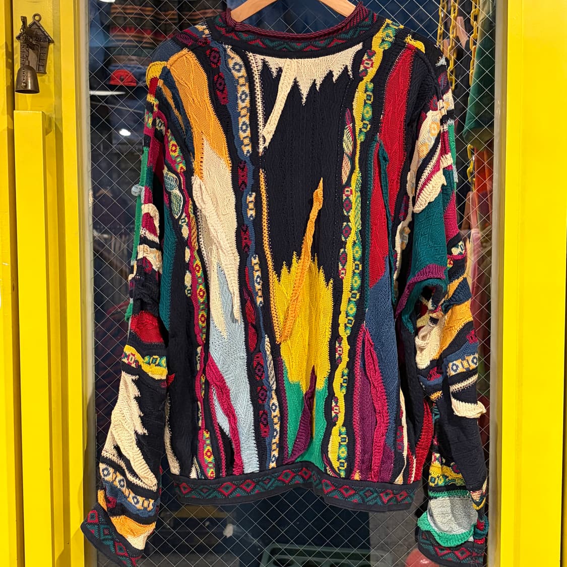 COOGI 쿠지 패치워크 케이블 니트
 상품이미지6