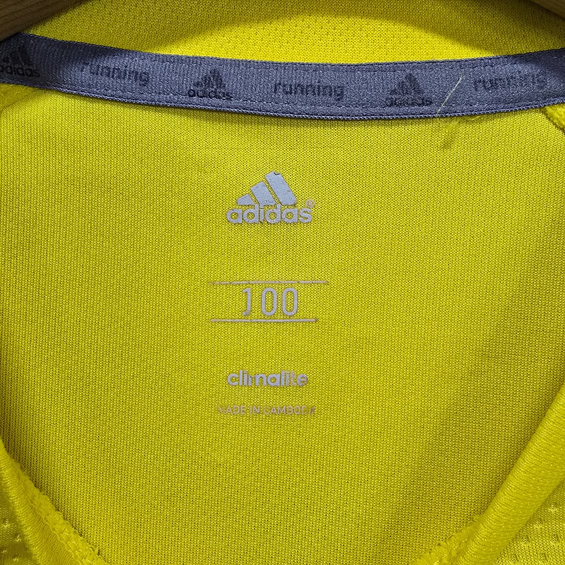 아디다스(ADIDAS) 옐로우 로고 나시 티셔츠 100 상품이미지6