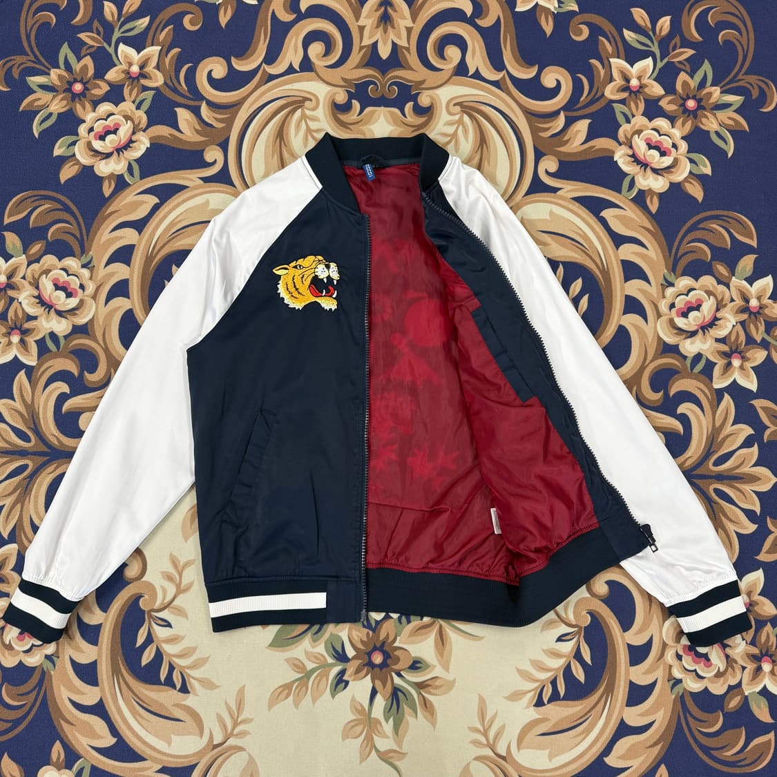 (M)에이치앤엠 H&M 스카잔 자켓(네이비,남흰) 상품이미지4