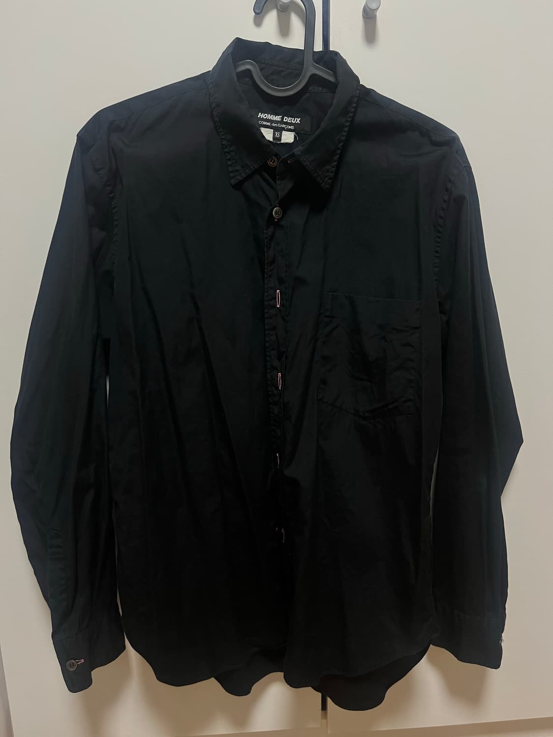 꼼데가르송 옴므 듀스 셔츠 블랙 xs 상품이미지1